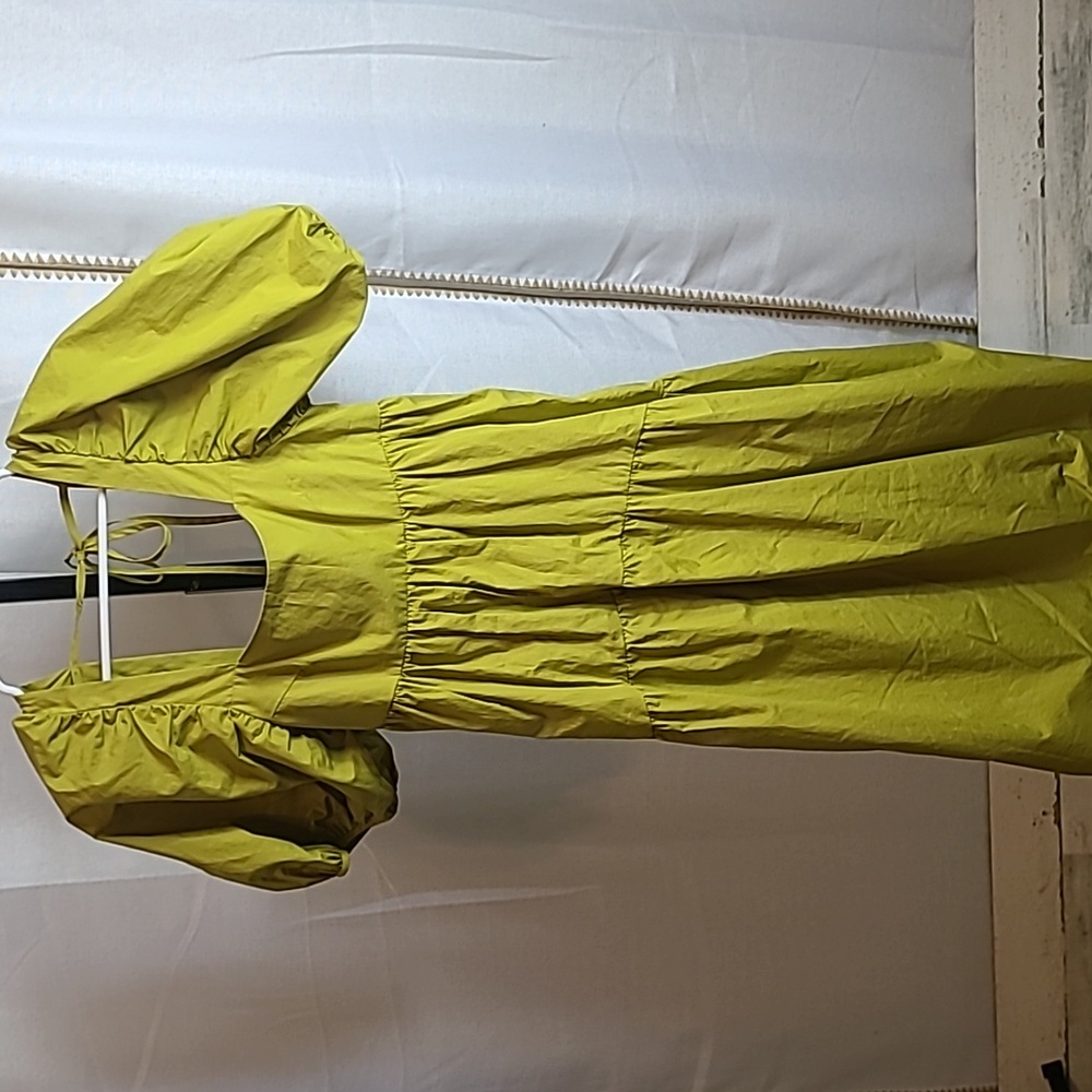 Know One Cares Cotton Faithfull Olive Tiered Midi Dress (M)